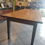 Solid walnut table circa 1980 with double patina