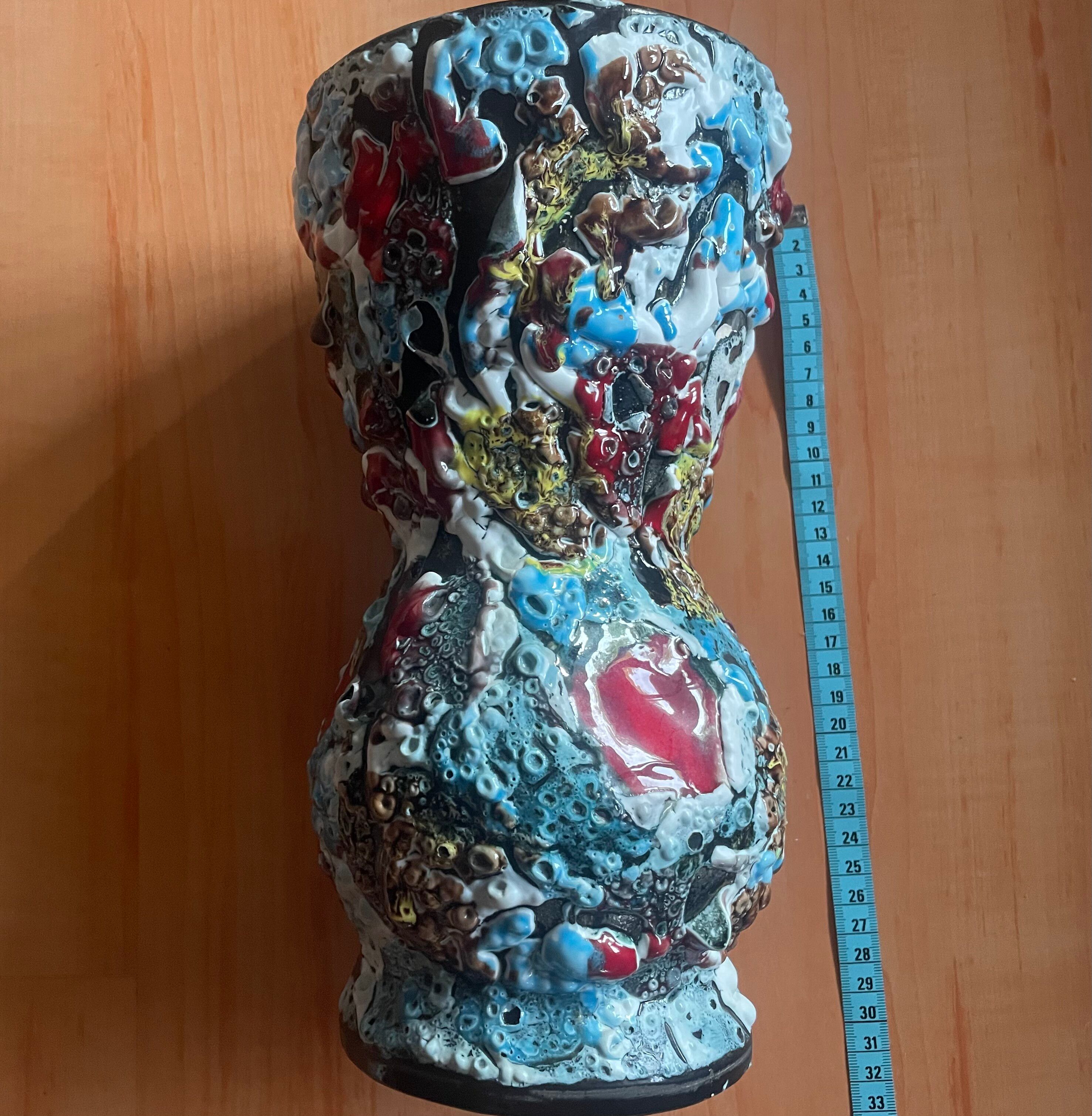 Vintage Ceramic Vase Fat Lava Style – German Design 70s – Yes