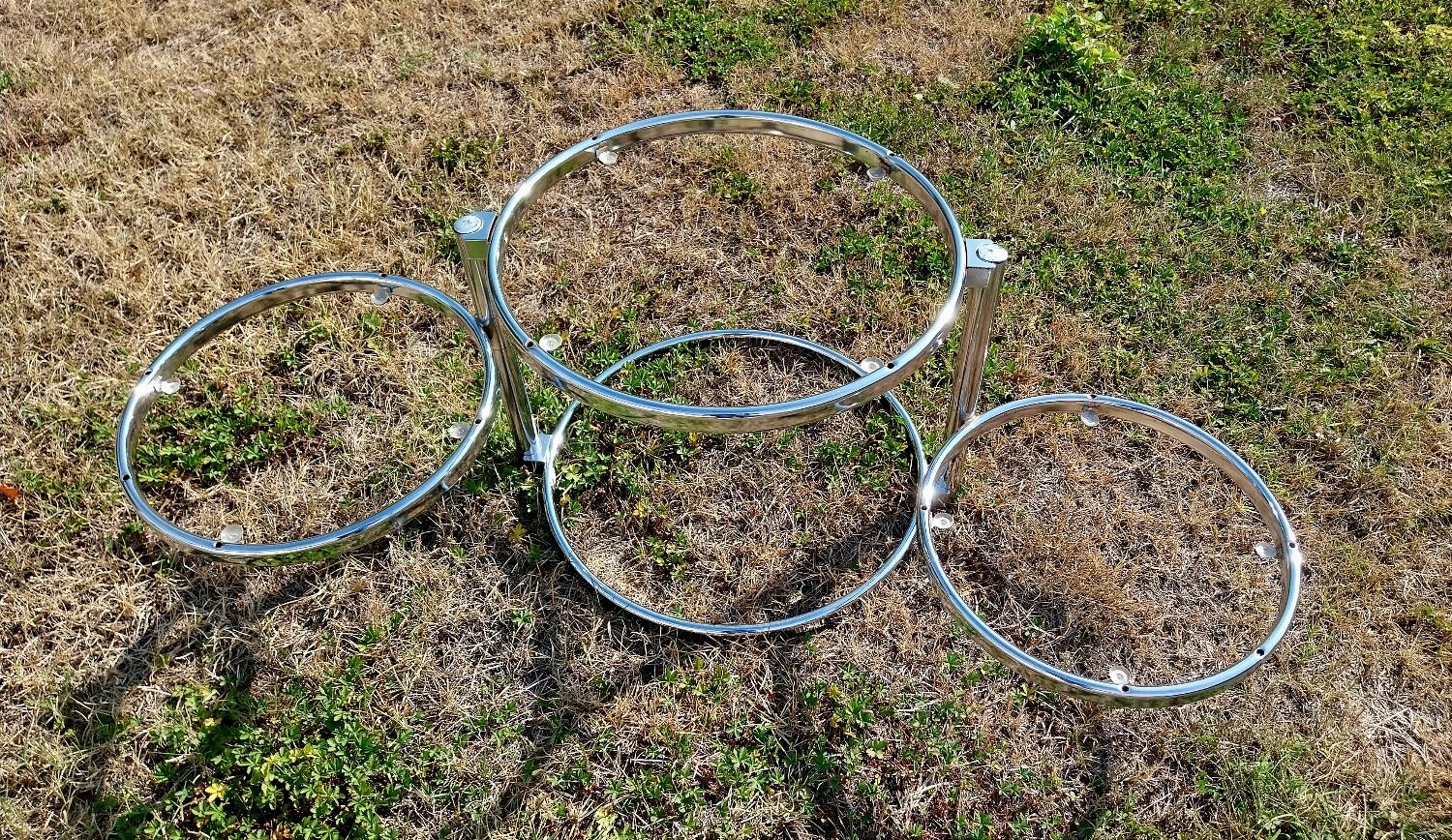 Chrome nesting coffee table