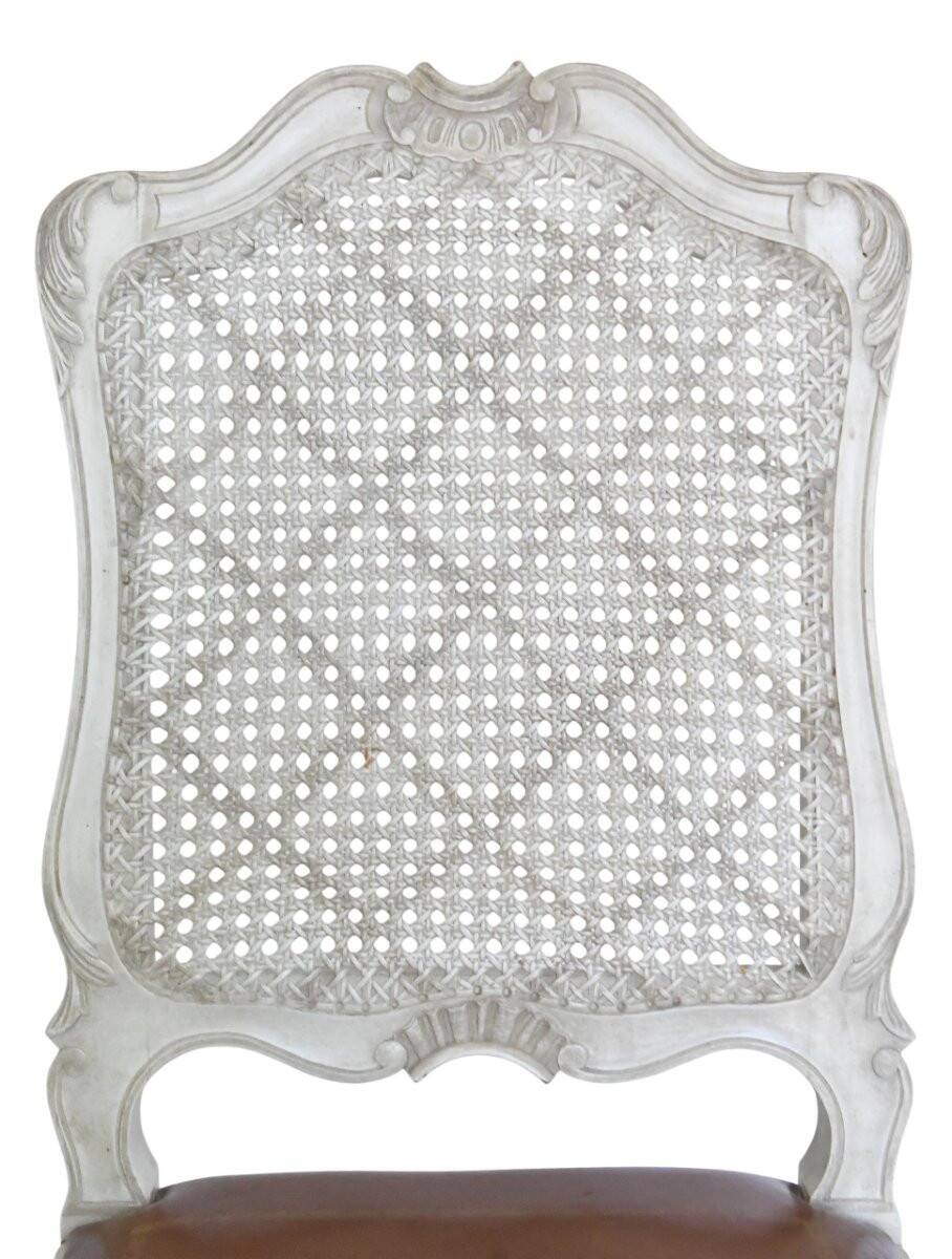 Suite de 6 chaises cannées de style Régence