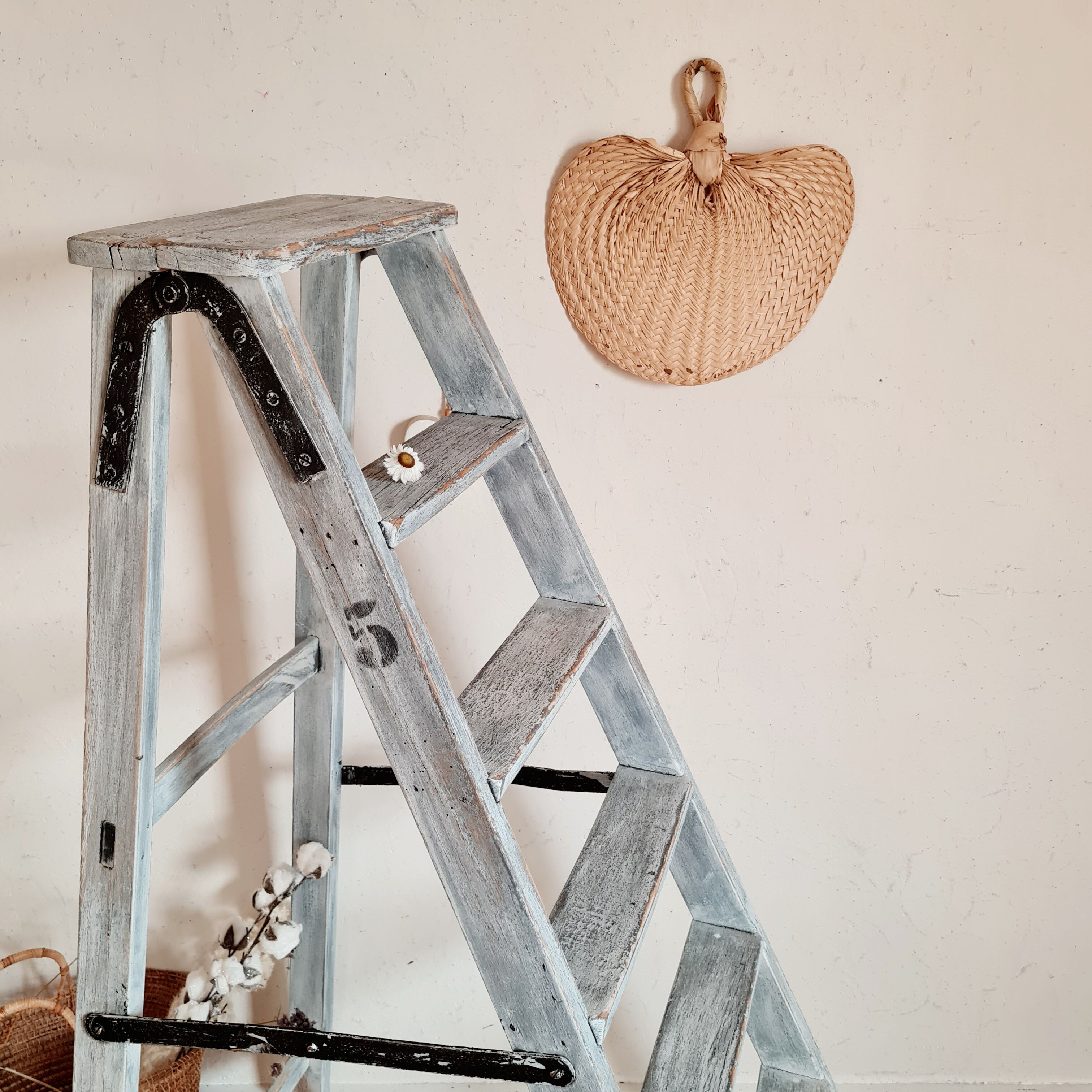 Old wooden stepladder