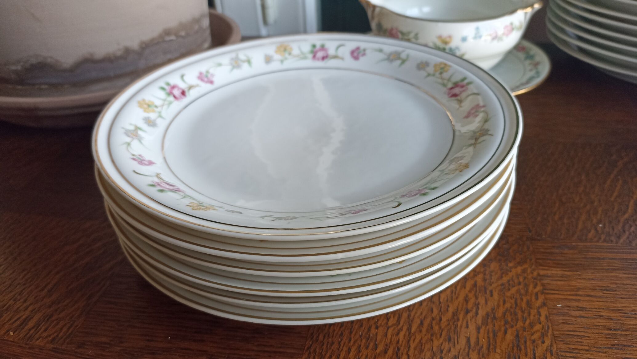 6 flat porcelain plates from Châtres-sur-Cher - Lot n°2