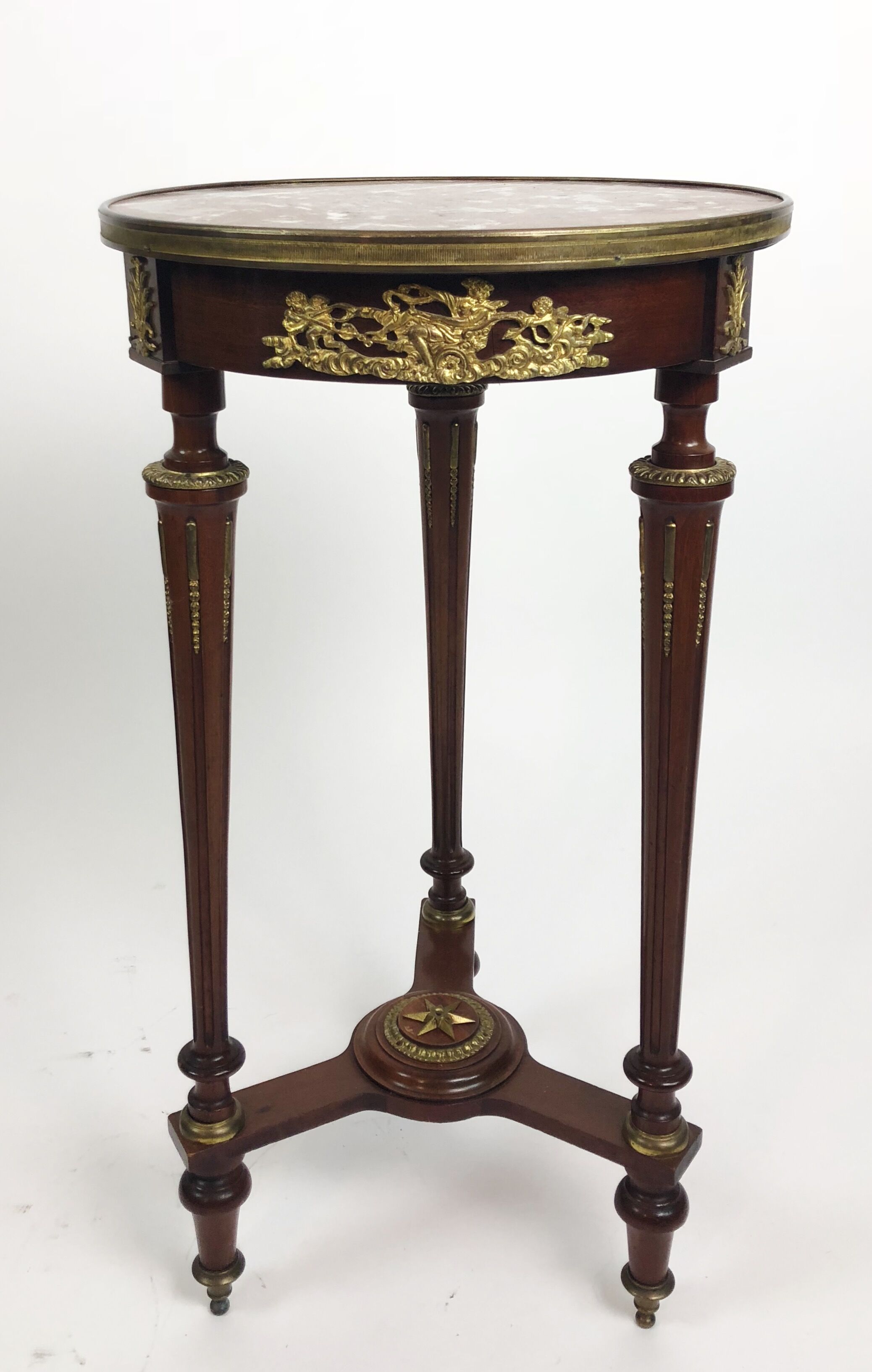 Side table Napoleon III wooden decorated with bronze