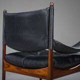 Mid-century modern Danish armchairs and coffee table by Kristian Vedel for Sören Willadsen, 1960s, set of 3