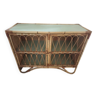 Rattan and wicker sideboard