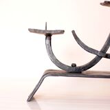 Vintage Wrought Iron Candle Holder, France, 1960s