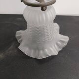 Tulip lamp shade glass paste and its brass claw