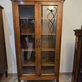 Louis XVI style display case in walnut