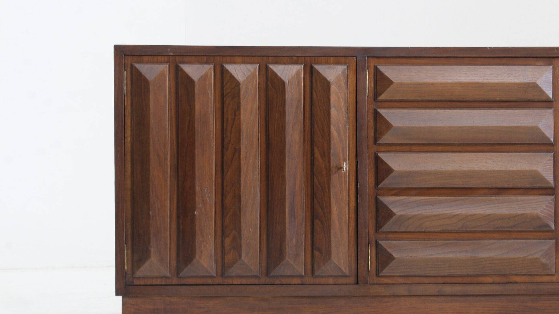 Spanish brutalist sideboard solid wood