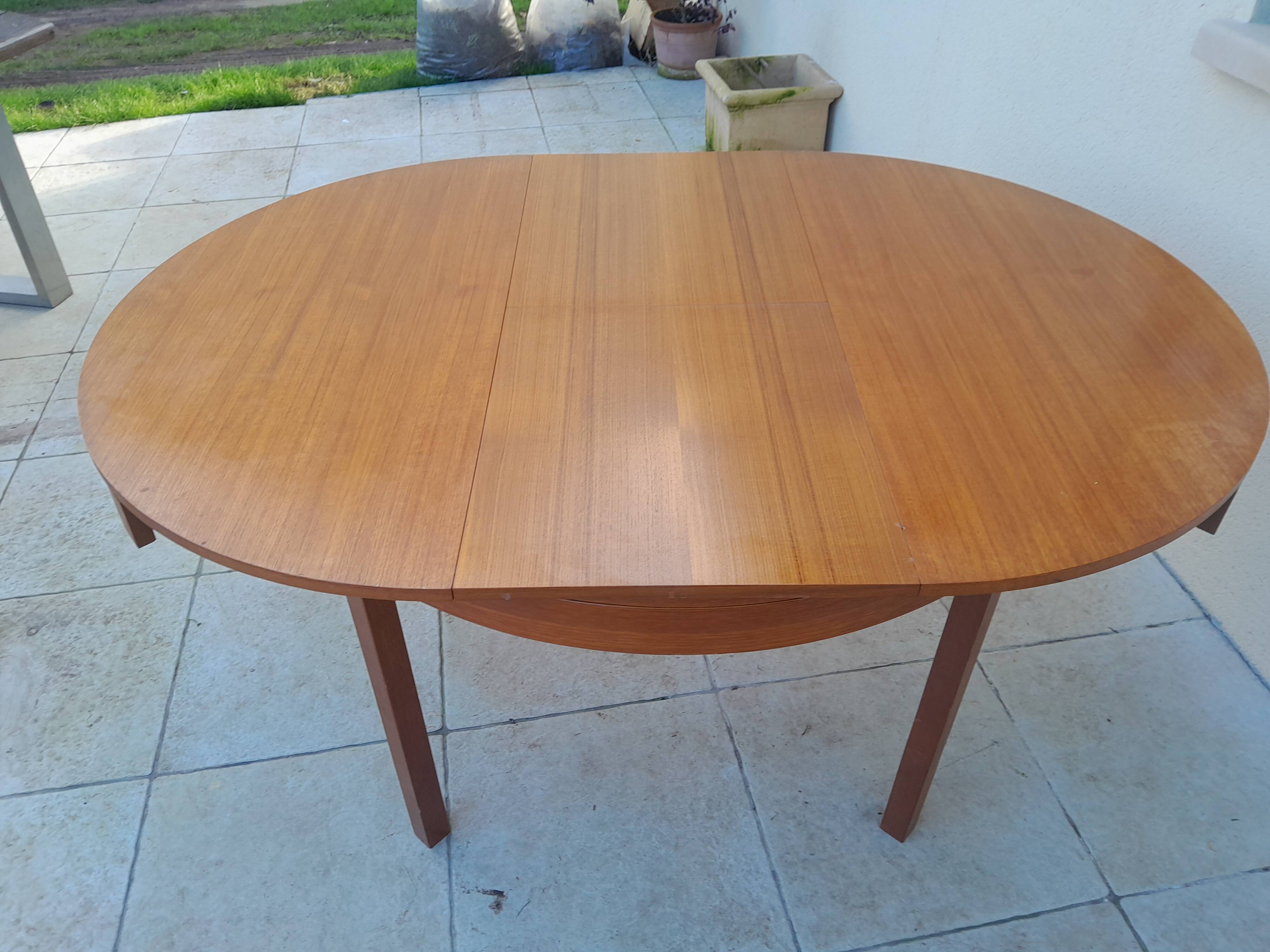 Vintage teak van pelt table from the 70s and 80s