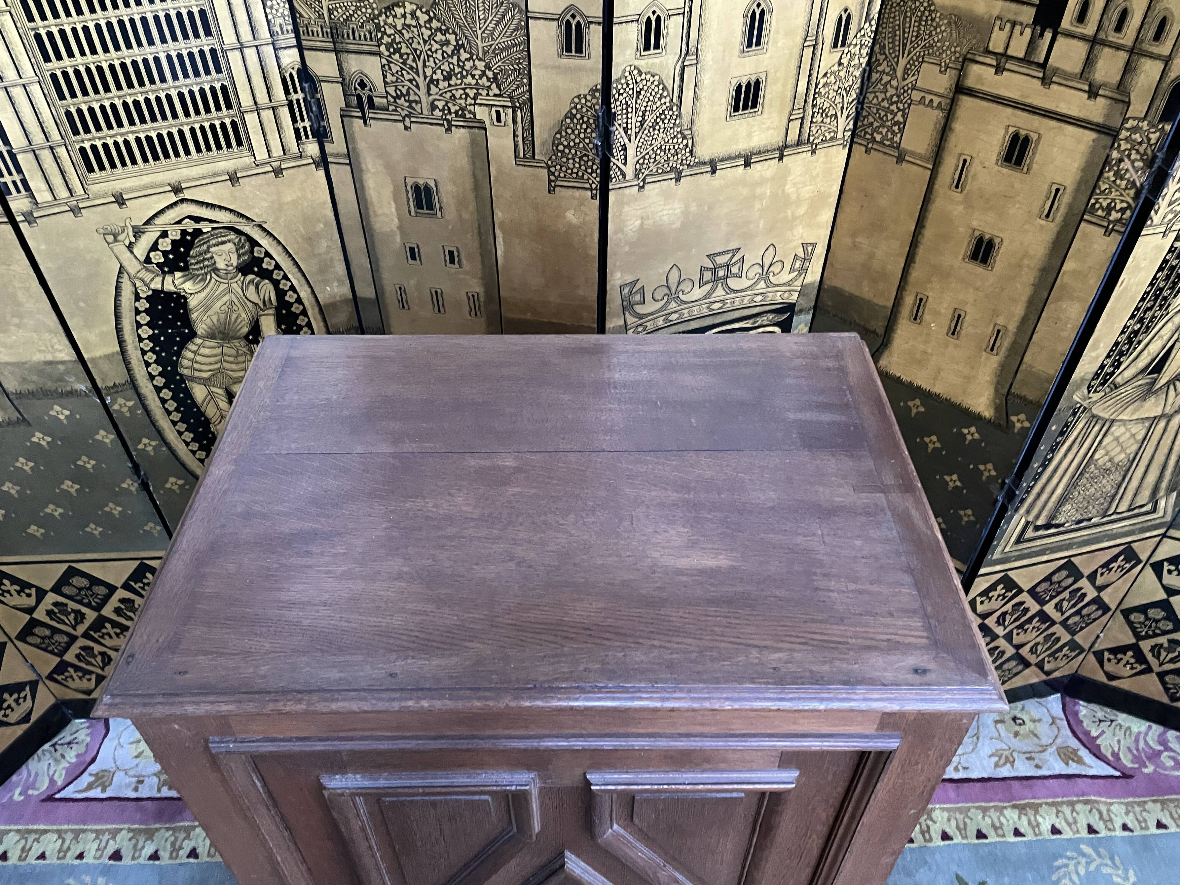 Solid oak bar chest cabinet