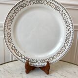 Round dish alphabet Digoin Sarreguemines registered model "Casino" 50s