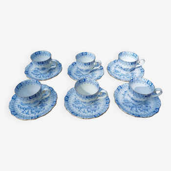 6 tasses et sous tasses porcelaine bavaria