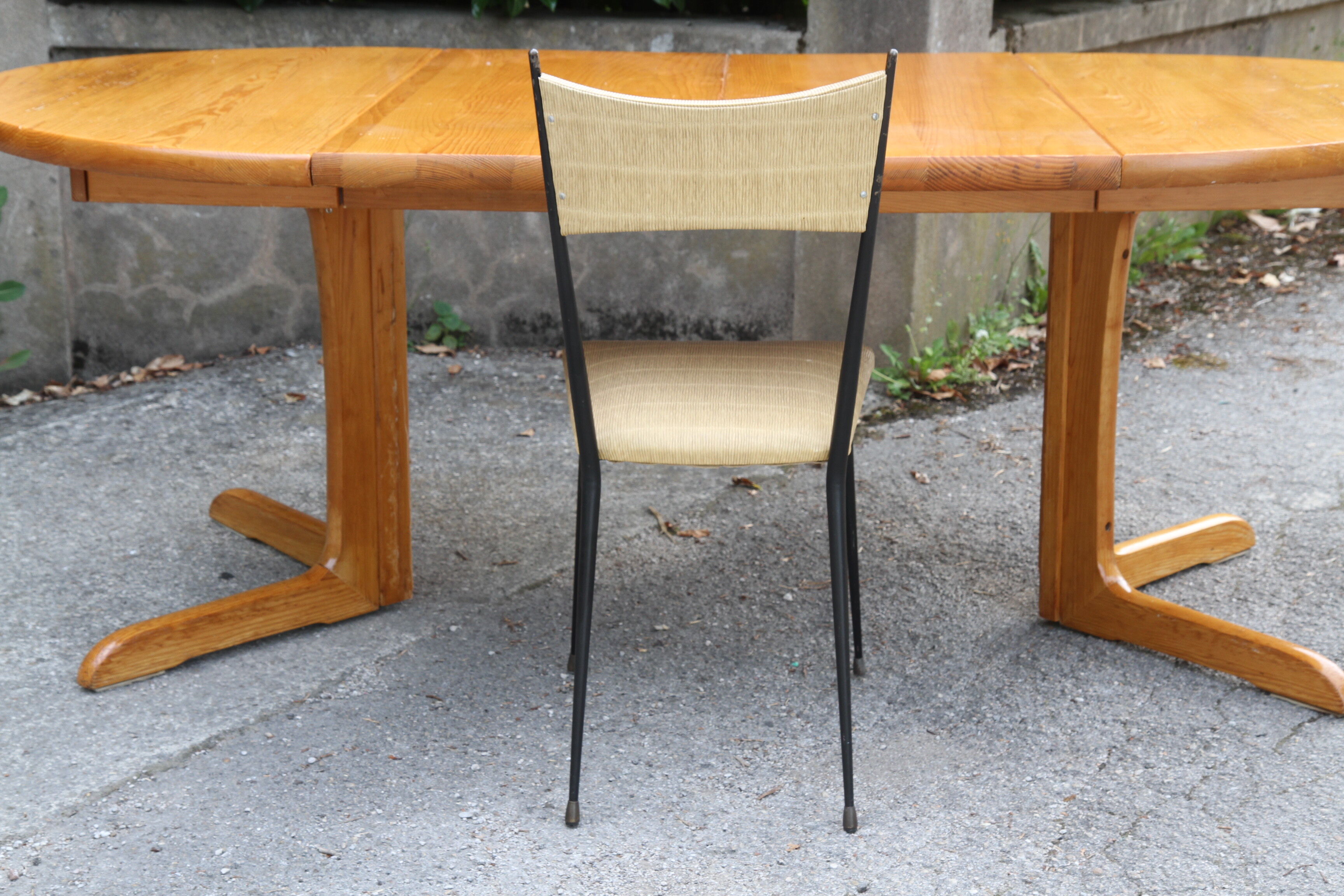 200cm pine expandable dining table