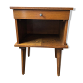 Vintage bedside feet oak compass