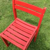 Set of 10 vintage wooden chairs