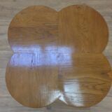 Wooden clover side table, compass feet, 50s