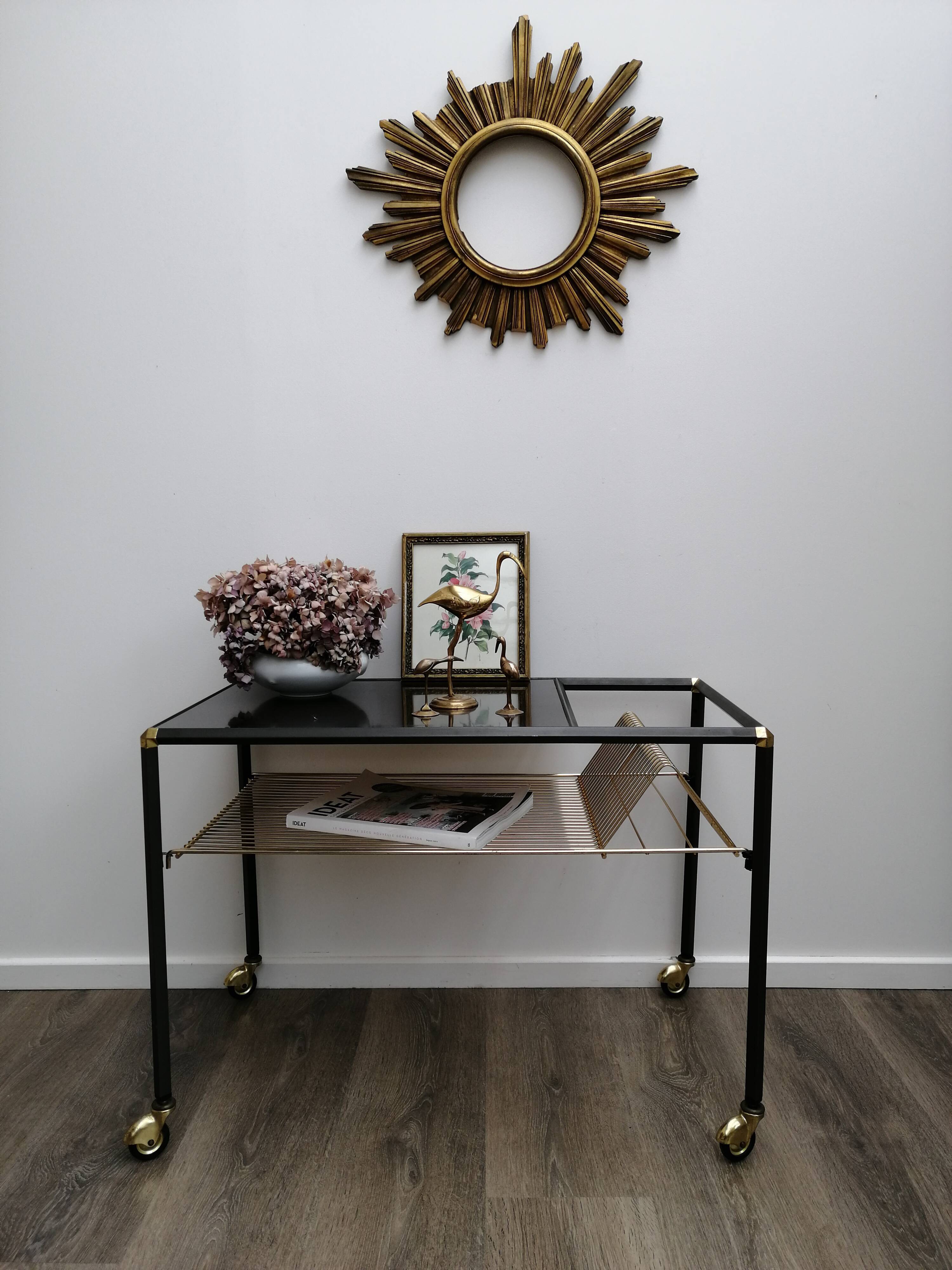 Vinyl holder side table