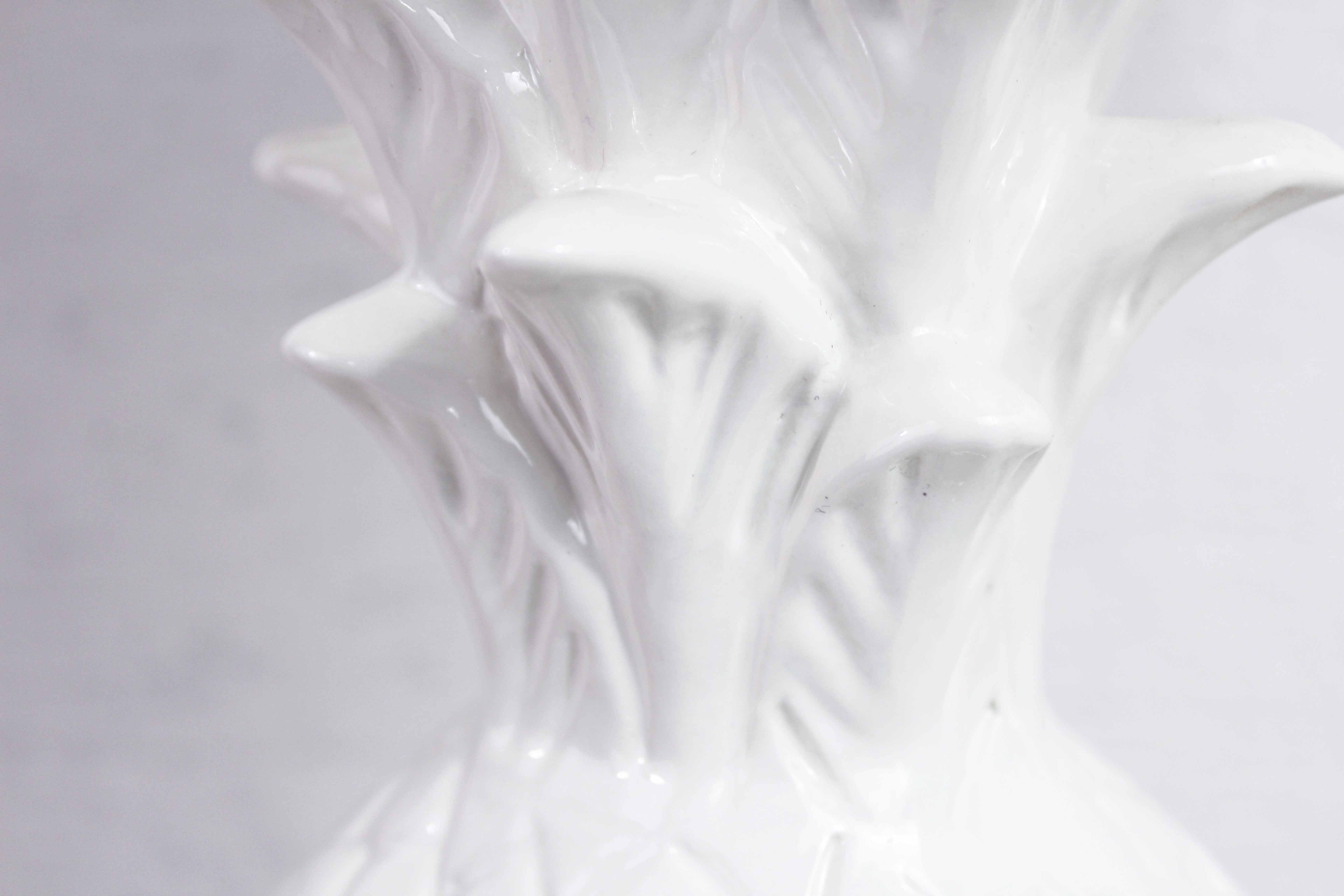 Table lamp ananas ceramic and brass 70s