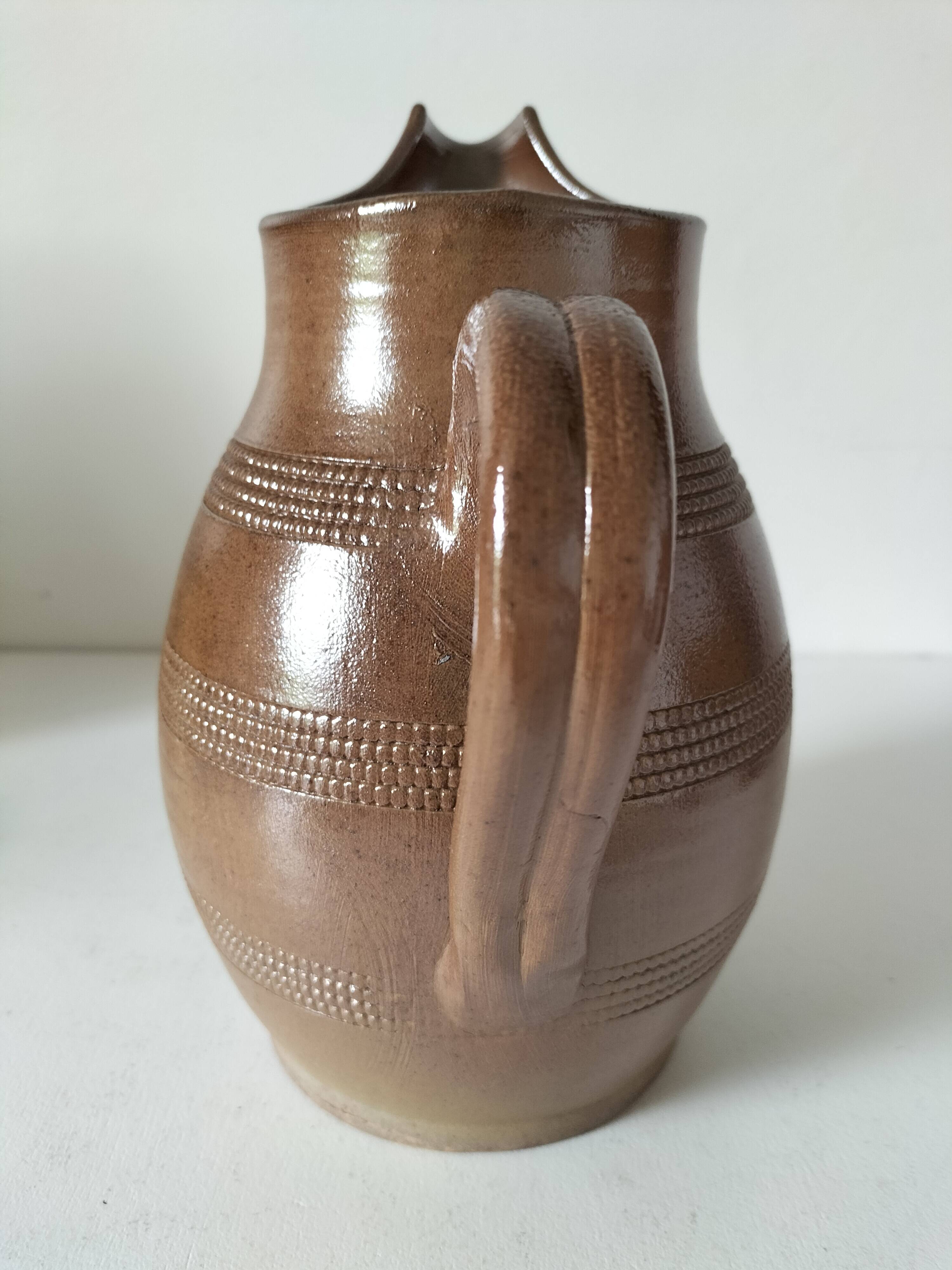 Stoneware pitcher