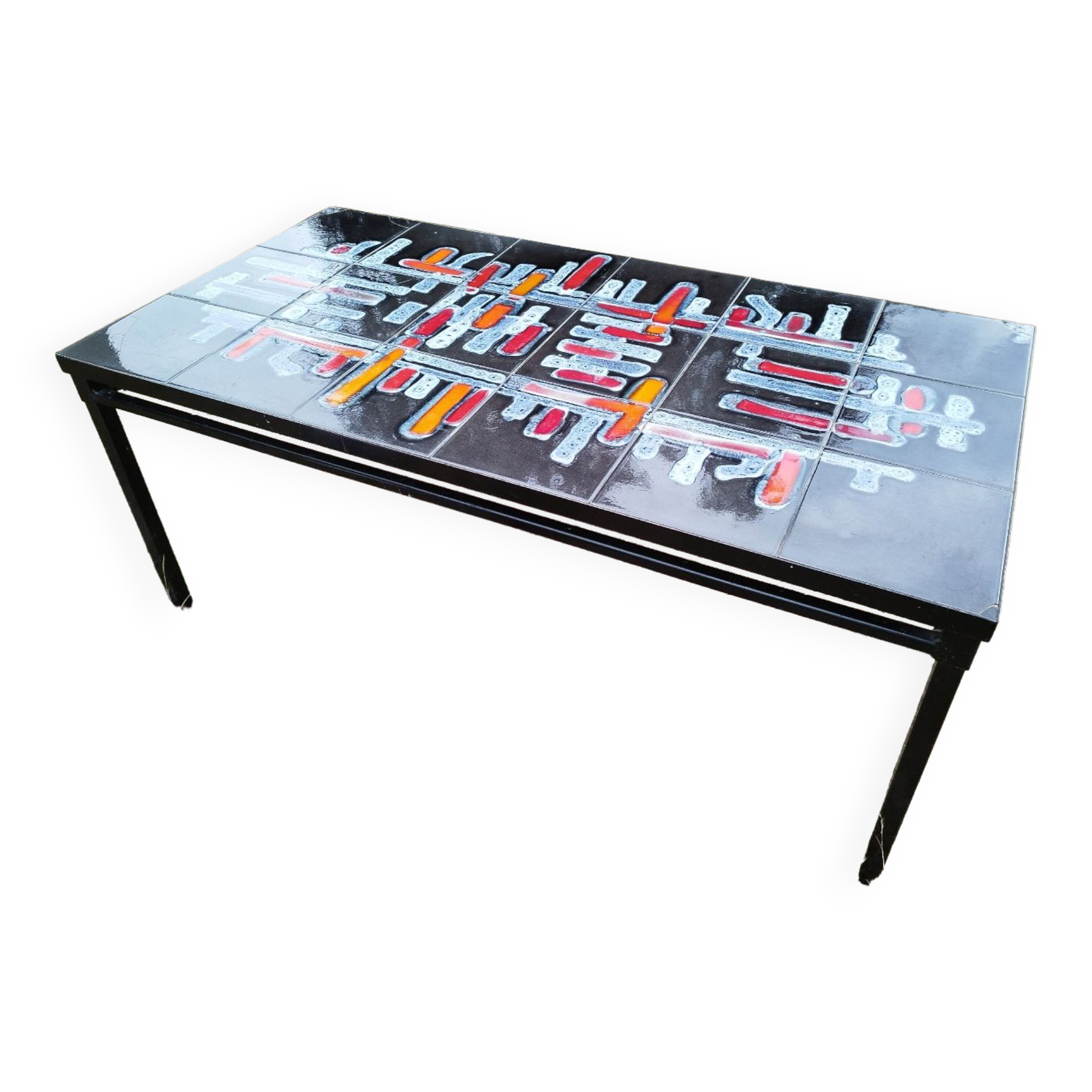 Ceramic iron coffee table ADRI Vallauris