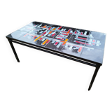 Ceramic iron coffee table ADRI Vallauris