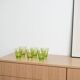 Set of green glasses, Italian design, 1980s, production: Italy