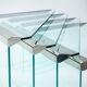 Glass & chrome Nesting Tables by Pierangelo Galotti Radice, Italy, 1970s