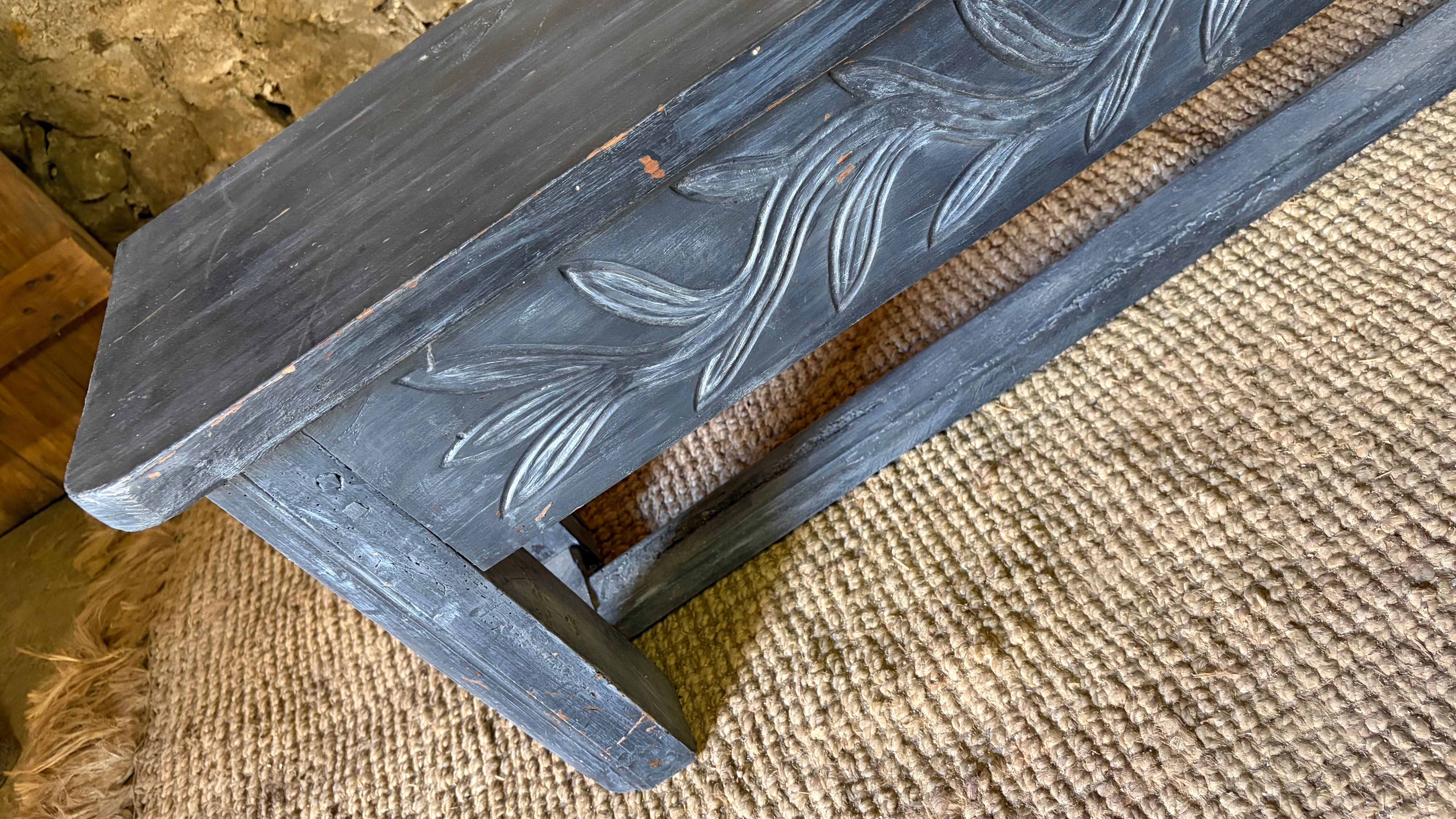 Carved bank chest