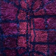 Mid-century Modern Bordeaux Red Rya Rug by Gull-Britt Johansson for NIAB, Sweden