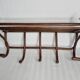 Portemanteau mural en bois courbé ancien 1900, 5 patères et un porte chapeau