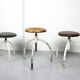 Vintage Industrial Adjustable Swivel Stools, Set of 3