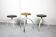 Vintage Industrial Adjustable Swivel Stools, Set of 3
