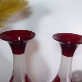 Paire de vases en verre