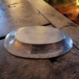 Silver-plated metal trinket tray with teddy bear decoration – 1960s–1980s