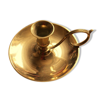 Brass cellar rat candle holder Anse and thumb position