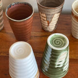 6 verres mug en grès
