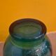 Turquoise glass vase, 1960s, vintage