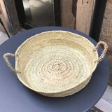 Braided wicker handle basket