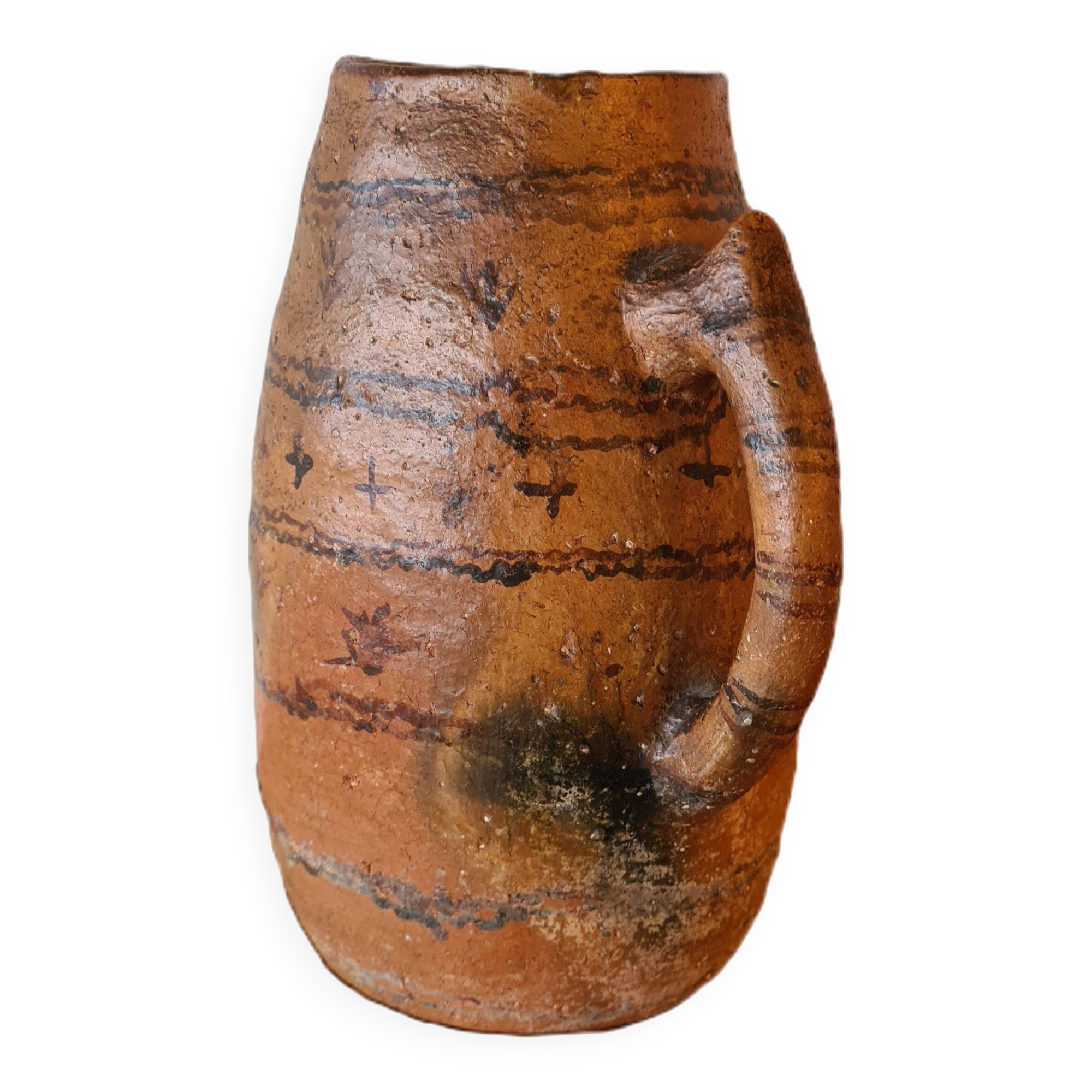 North African Berber Earthenware Jug, From Around 1900