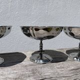6 large stainless steel bowls 1970