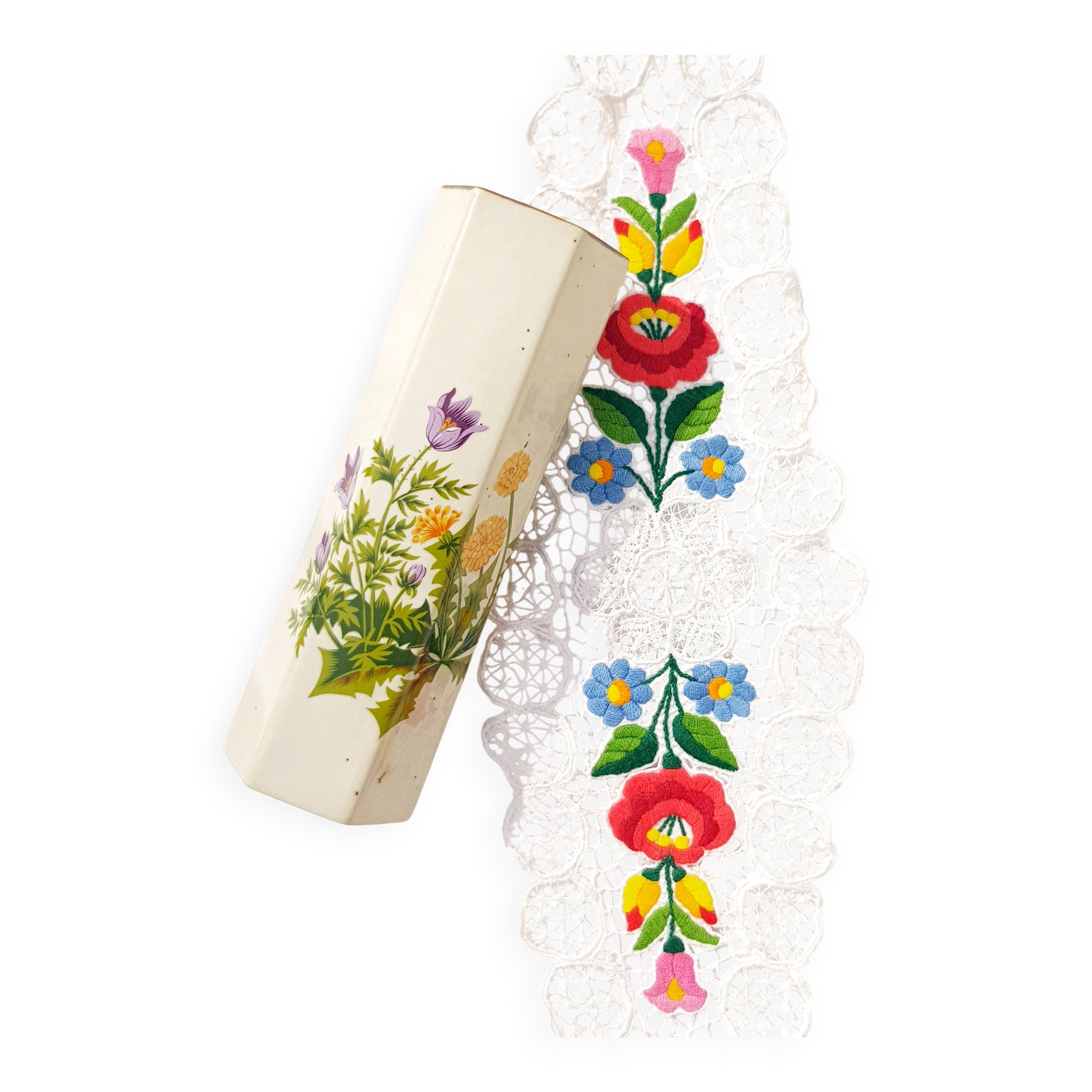 Vase motifs botaniques