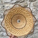 Vintage wicker pendant light