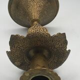 Ancien bougeoir persan,ottoman en laiton ciselé XIXème