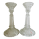 Pair of molded glass candle holders