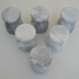 Lot of 6 cockroaches in white marble and gray 80s