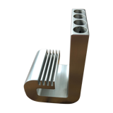 Pencil holder 1970 in cast aluminum signed Pierre Vandel for Pierre Cardin