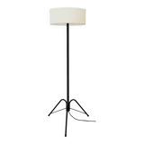 Lampadaire tripode en métal noir 1960