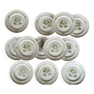 12 assiettes plates en - niderviller