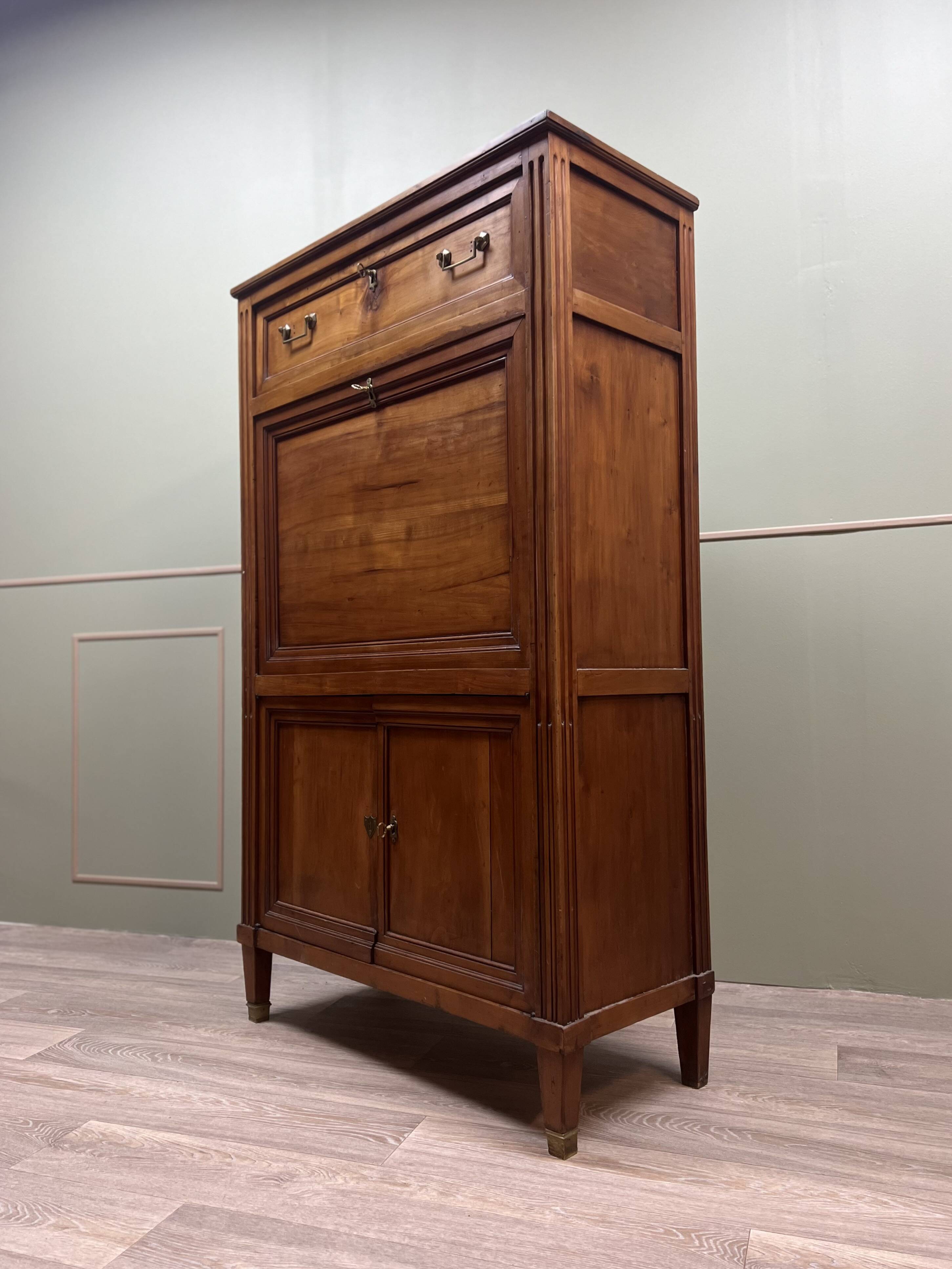 Secretary In Natural Wood Louis XVI XVIII Eme Century